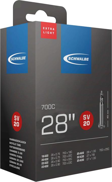 Actual product image Schwalbe Sv20 (Presta (SV), 28", 60 mm)