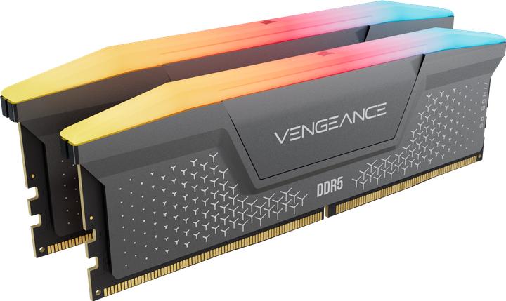 Produktbild Corsair VENGEANCE RGB RS DDR5 6000MT/s 32GB - Grey (2 x 16GB, 6000 MHz, DDR5-RAM, DIMM)