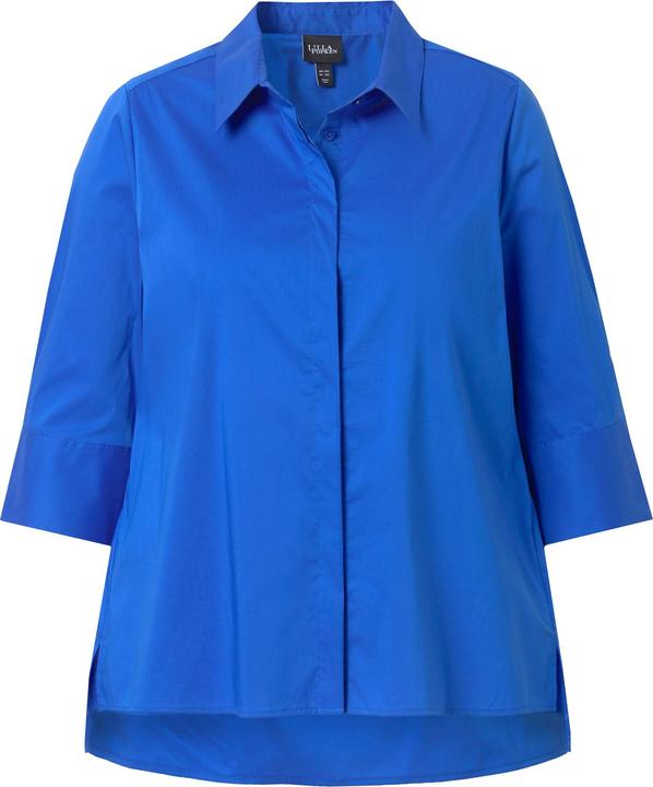 Produktbild Ulla Popken Hemdbluse, Rückenfalte, A-Linie, Hemdkragen, 3/4-Arm (46, 48)
