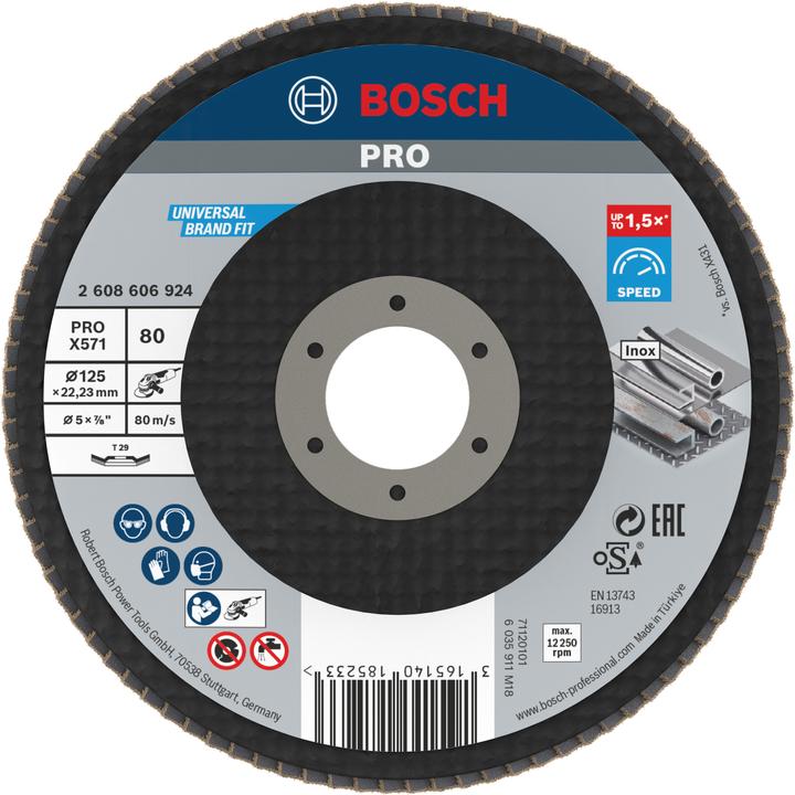Produktbild Bosch Professional Zubehör PRO X571 Fächerschleifscheibe (80)