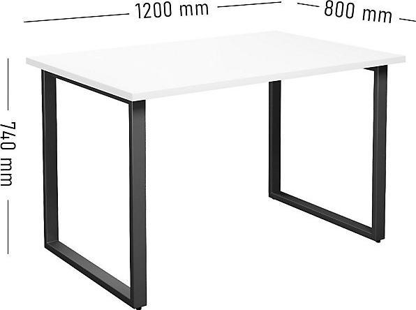 Image du produit kaiserkraft Table polyvalente DUO-O (120 x 80 x 74 cm)