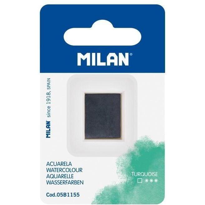 Milan, Colore + Vernice per fai da te, Türkise MILAN-Aquarellfarbe in Würfeln