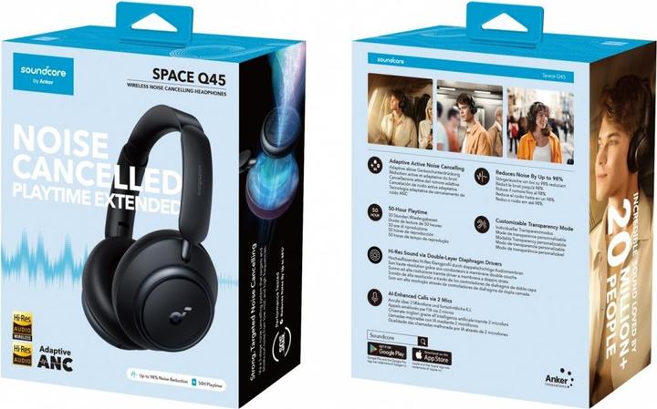 Actual product image soundcore Space Q45 (ANC, 65 h, Wireless, Cable)