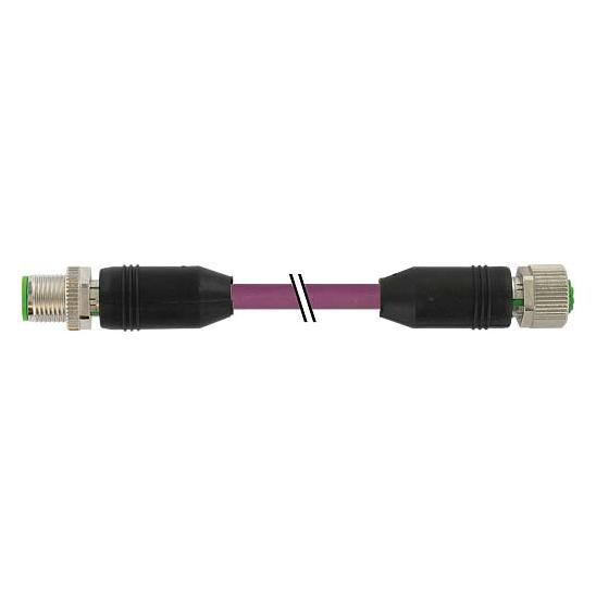 Murr Elektronik 7000-44032-8030030 Sensor/actuatorconnector, gemonteerd 0,30 m Aantal polen 4, Kabels + Stekkers, Paars