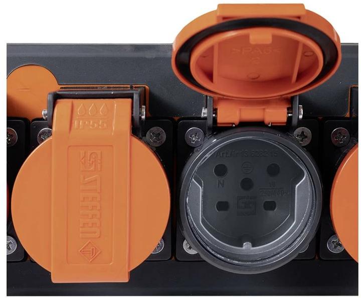 Produktbild Steffen Steckdosenleiste IP55 PROFESSIONAL 6xT15 5m (6 x, Typ 15)
