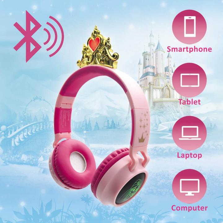 Actual product image Lexibook Disney Princess - Bluetooth headphones w. lights (HPBT015DP)