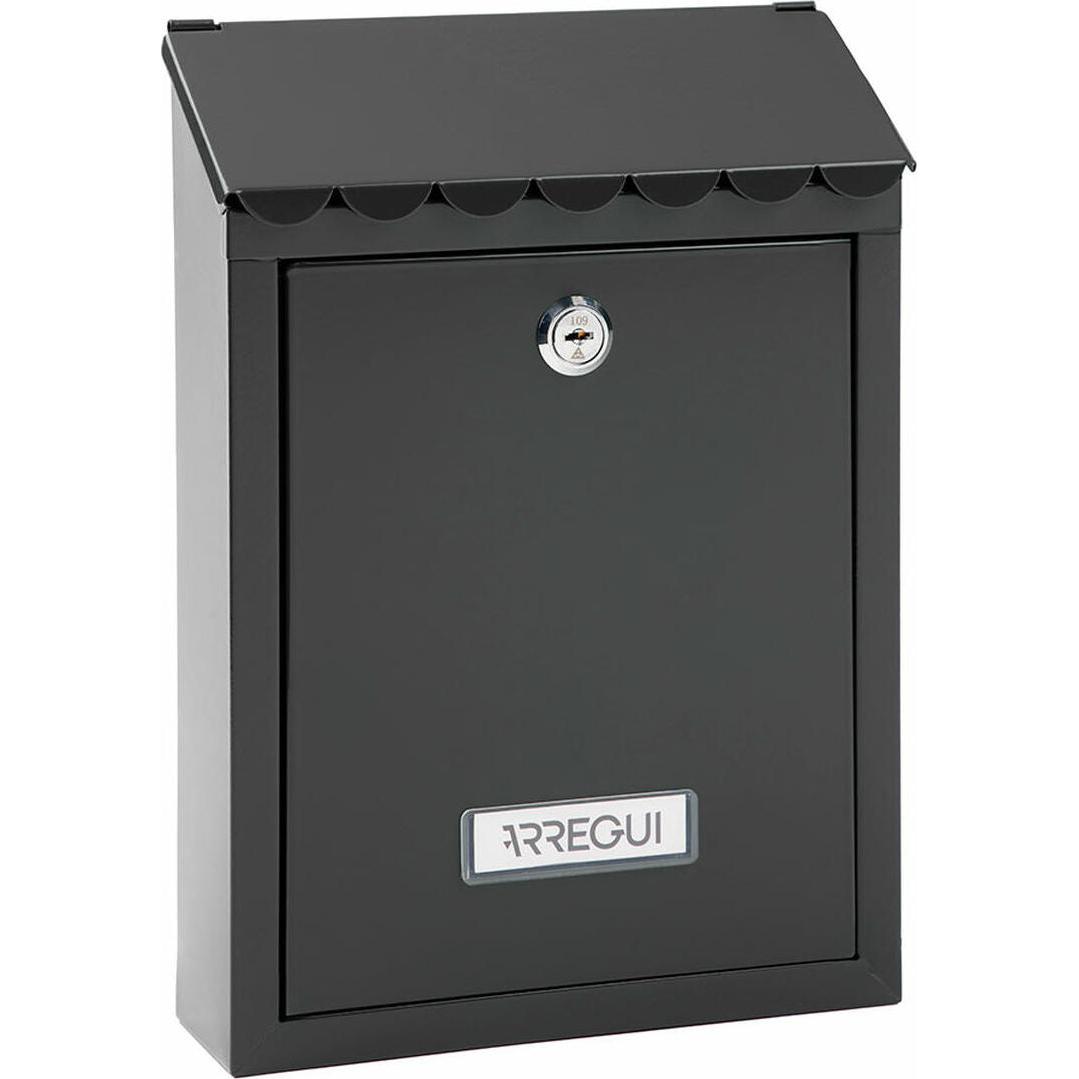 Arregui, Bucalettere, Briefkasten Schwarz Stahl Civic