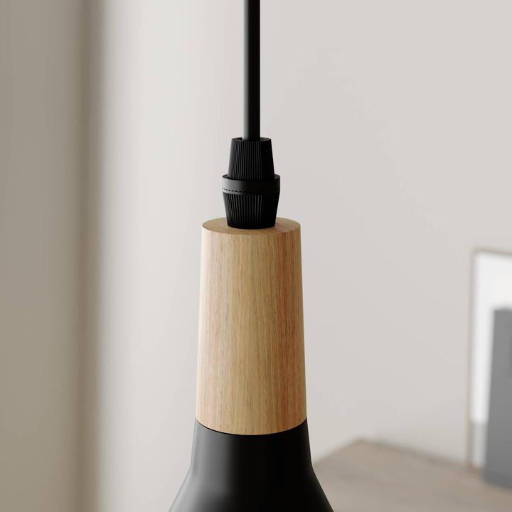 Produktbild Lindby Arina Pendelleuchte Black/Wood (E14, 400 lm)