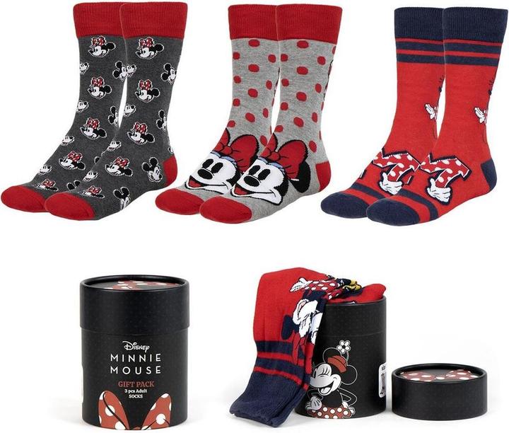 Cerda MINNIE - Pack de 3 Paires de Chaussettes (Taille 36-43) (3er Pack, 36 - 43)