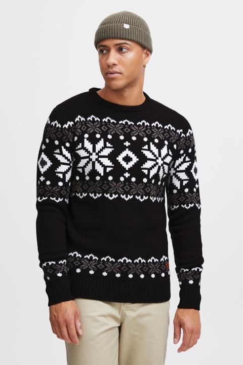 Actual product image Solid Norwig Men's Jumper Chunky Knit Pullover With Crew Neck (M)