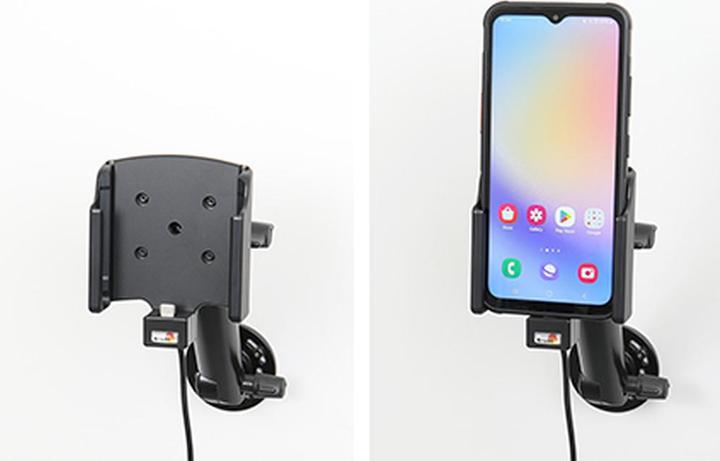 Produktbild Brodit Halter Aktiv, mit Festanschluss, 12/24V, für SAMSUNG Galaxy XCover 7 (Ladung über TypC Ansch