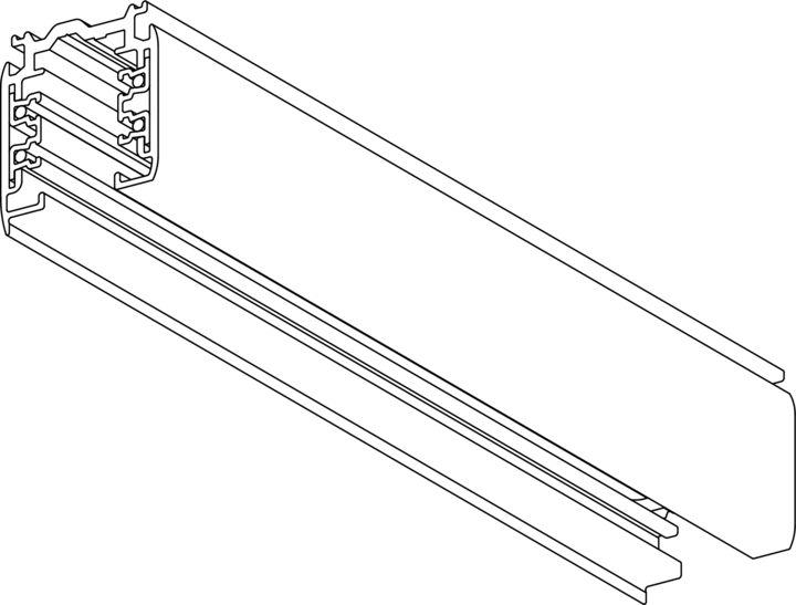 Actual product image Sylvania LIVAL Global Skinne XTSC 6100-2 DALI 230V, 3-faset, 1 metre Sort - PROFESSIONEL
