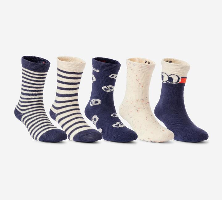 Actual product image Domyos Children's socks 5-pack patterned cotton (5-pack, 31 - 34)