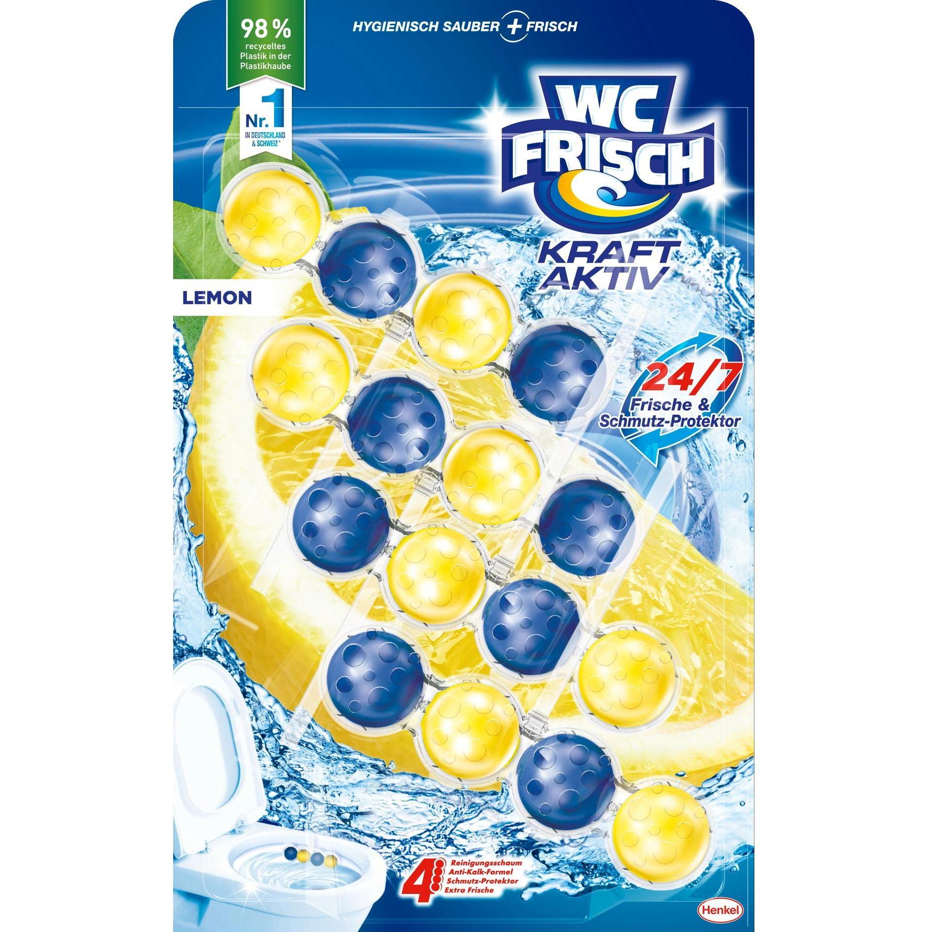 WC Frisch WC-Reiniger Kraft Lemon 4er, Prodotti di pulizia