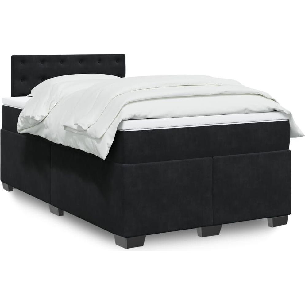 VidaXL, Bett, Bo x springbett mit Matratze 120 x 200 cm Samt (120 x 200 cm)