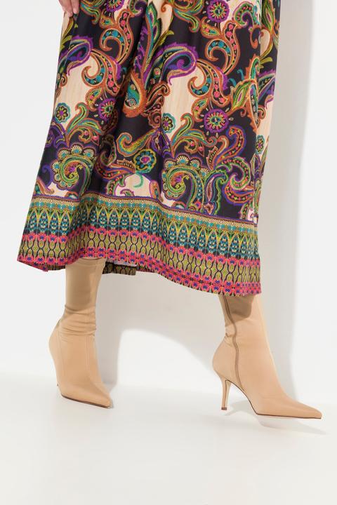 Produktbild Ulla Popken Jersey-Maxikleid, A-Linie, CottonTouch, Alloverdruck (54)