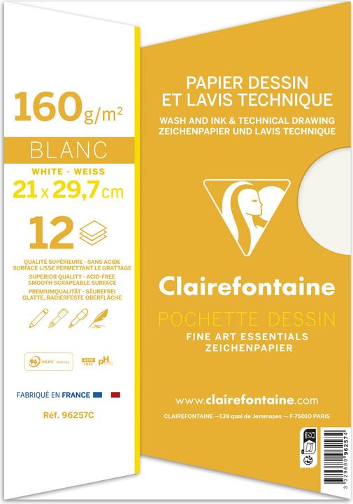 Produktbild Clairefontaine Kunstunterricht (160 g/m², 12 x)