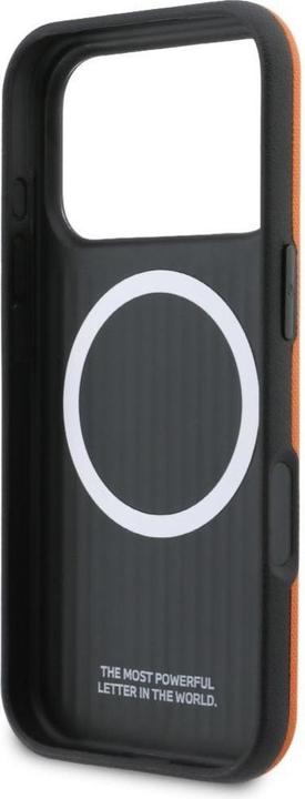 Produktbild BMW Case M FW Logo Metal MagSafe for iPhone 17 Pro orange (Apple iPhone 17 Pro)