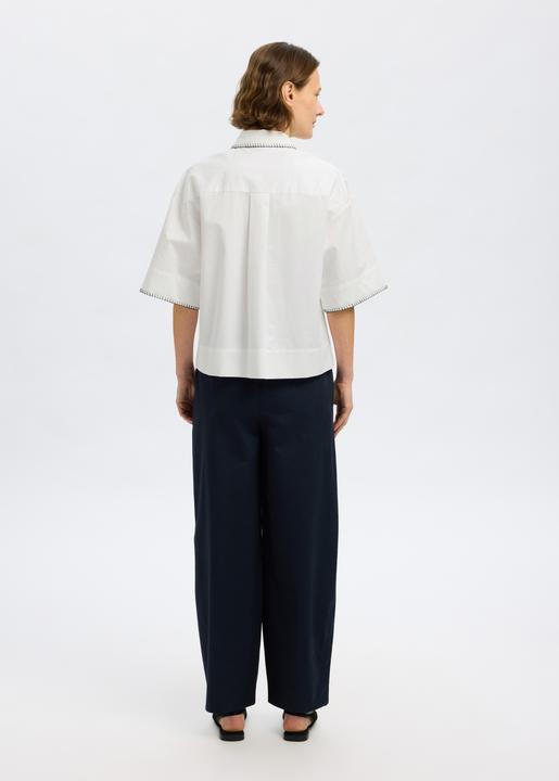 Actual product image Selected Kurzarm Crop-Bluse (42)