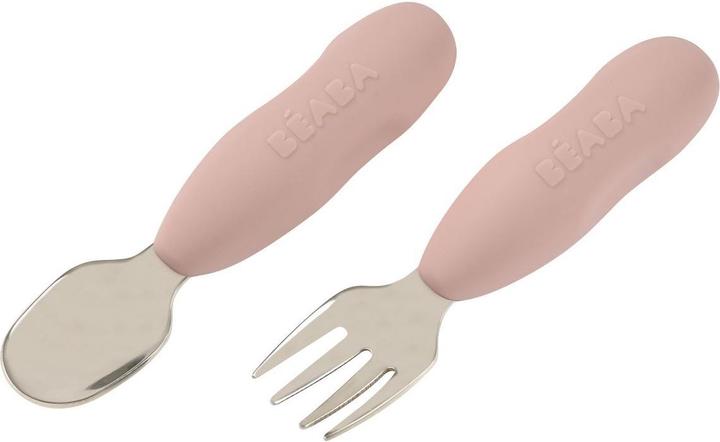 Actual product image Beaba Edelstahllernset (Gabel+Löffel) altrosa