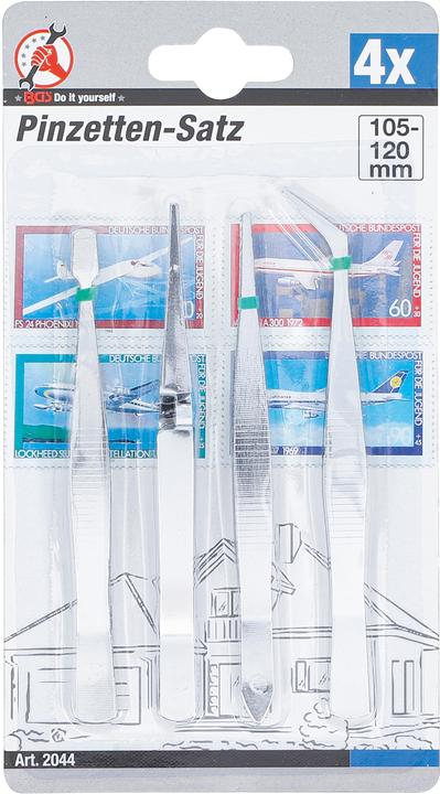 Produktbild BGS Pinzetten-Satz 105 - 120 mm 4-tlg.