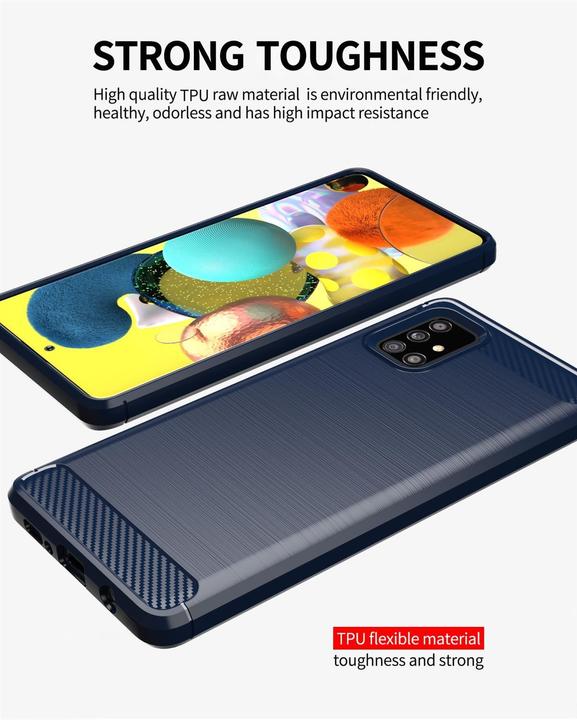 Produktbild Cadorabo TPU Ultra Slim carbon edelstahl Kombi Cover (Samsung Galaxy M40s)