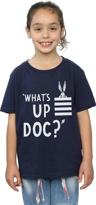 Actual product image Looney Tunes Girls Bugs Bunny What's Up Doc Stripes Cotton T-Shirt (152, 158)