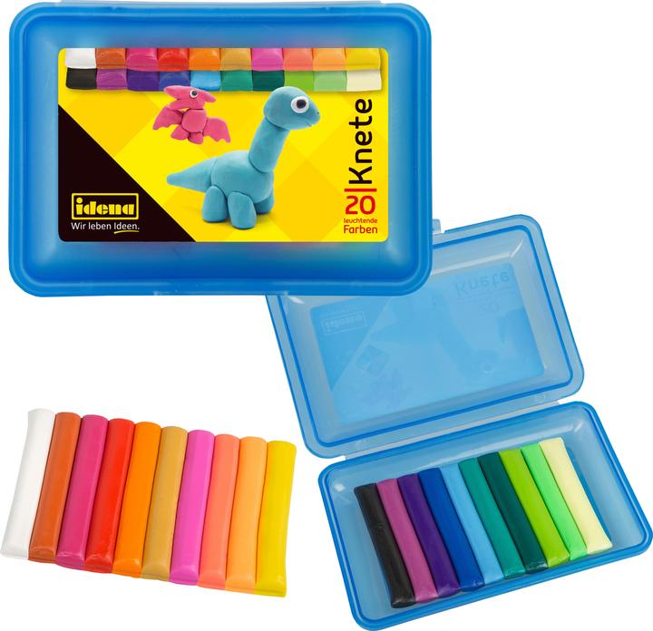 Actual product image Idena Plasticine box 20 sticks of plasticine assorted