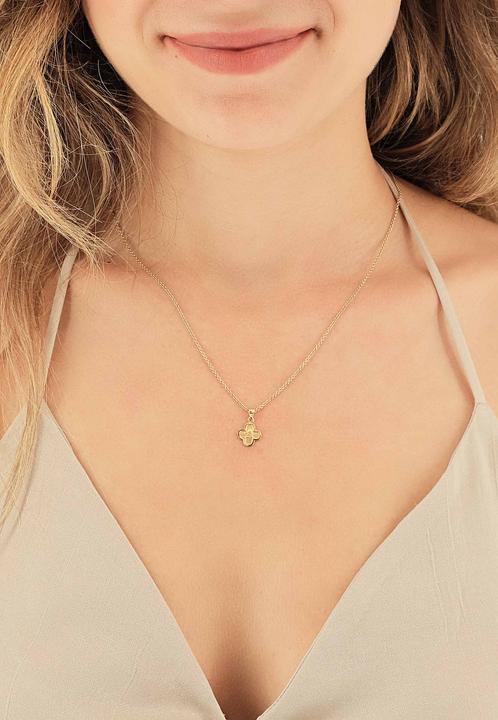 Image du produit Muau Angel pend pendow yellow gold 750 cross, 16x10mm (Or jaune 750/18K)