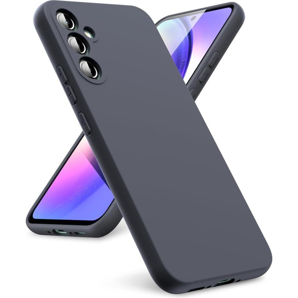 Screenguard Samsung Galaxy A54 5G Liquid Silicone Case Hülle (Samsung Galaxy A54 5G), Smartphone Hülle, Grau