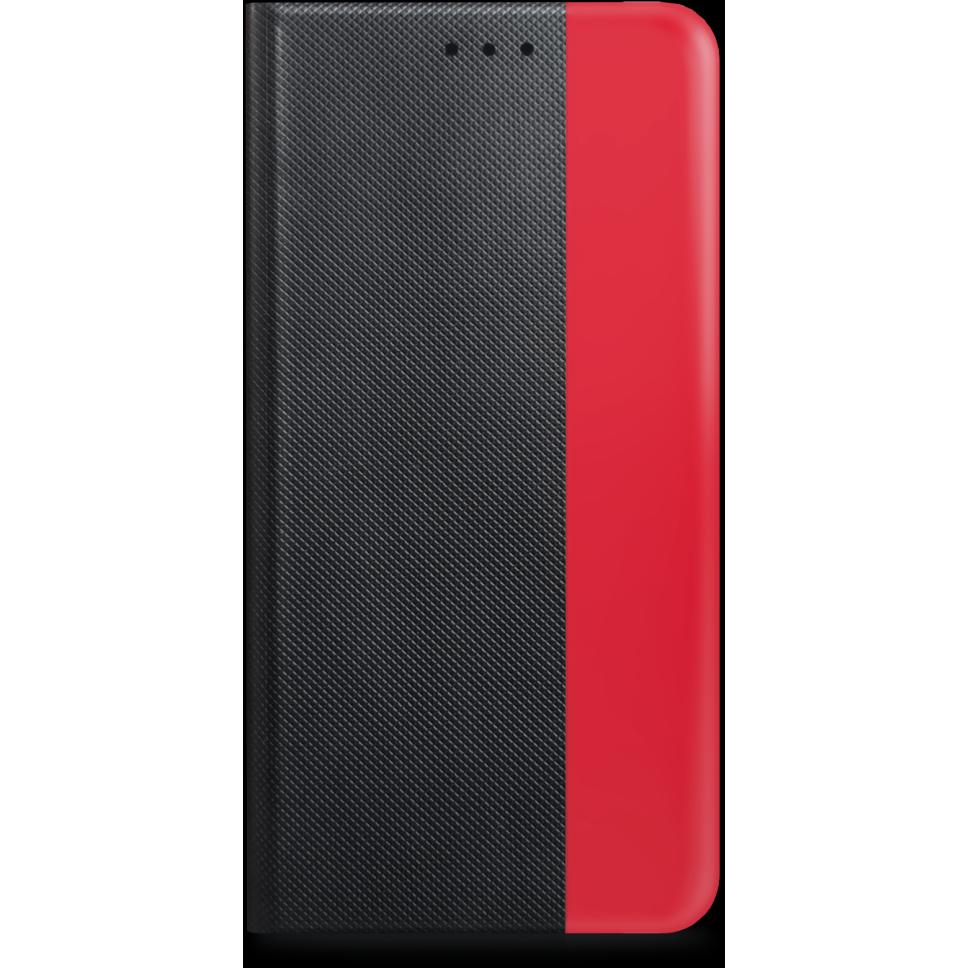 prio Book Case Fashion für iPhone 12 mini schwarz-rot (Apple iPhone 12 mini), Smartphone Hülle, Schwarz