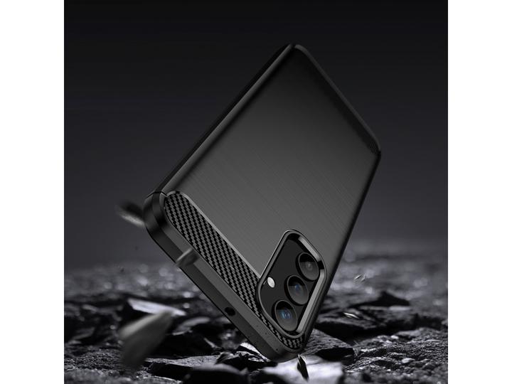 Actual product image Screenguard Samsung Galaxy A25 5G Case Carbon Brushed Soft TPU (Samsung Galaxy A25 5G)