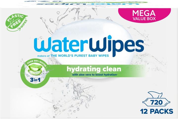 Actual product image WaterWipes Hydrating Wipes (12 x 60 pcs.)