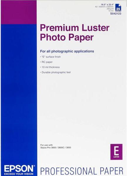 Actual product image Epson Premium Luster Photo Paper (260 g/m², A2, 25 pcs.)