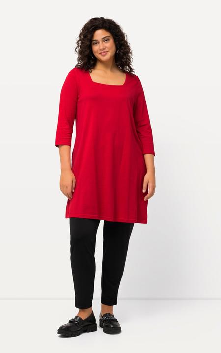 Produktbild Ulla Popken Longshirt, A-Linie, Carré-Ausschnitt, 3/4-Arm (50, 52)