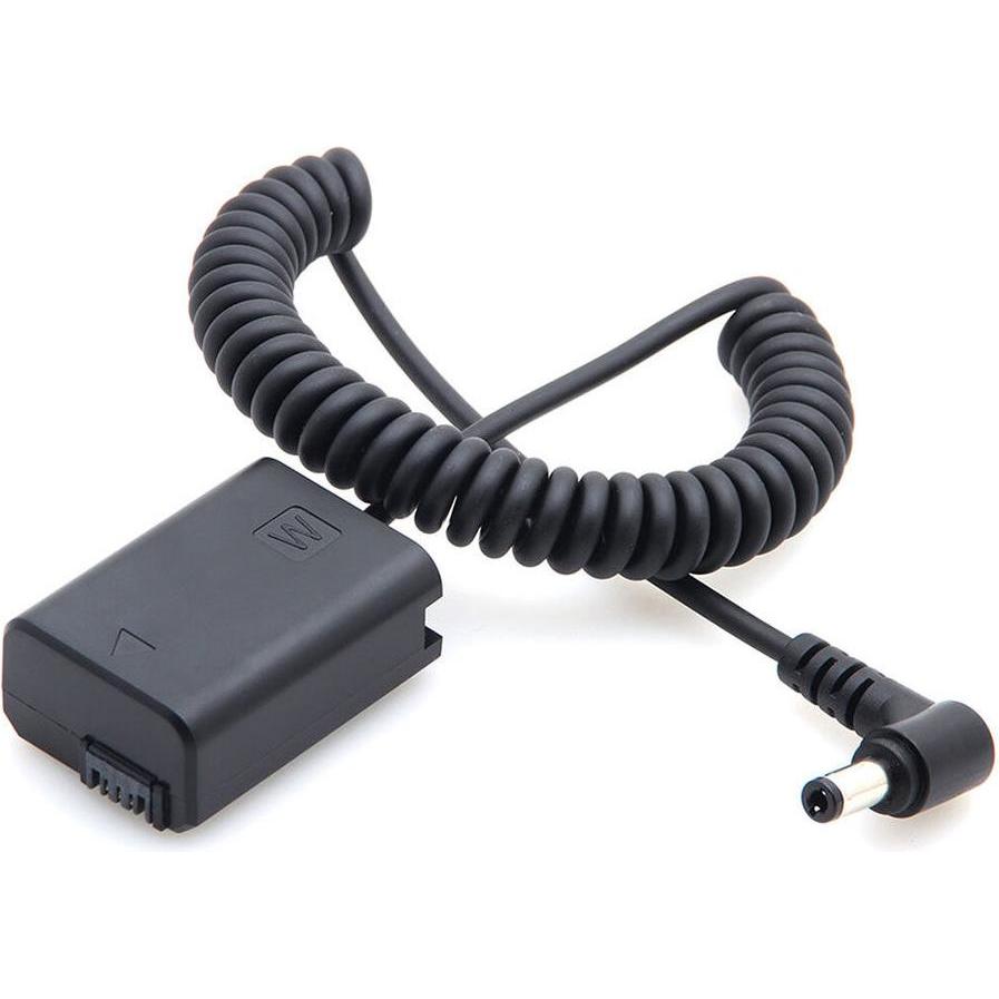 Caruba Sony NP FW50 Volldecodierung Dummy Batterie (Federkabel) (Akku), Kamera Stromversorgung