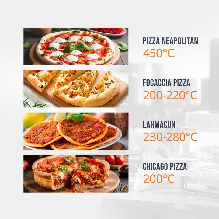 Actual product image Royal Catering Electric Pizza Oven - 6+6 x 33 cm - 2 chambers - 13 200 W - 400 V - fireclay stone - (Electric pizza oven)