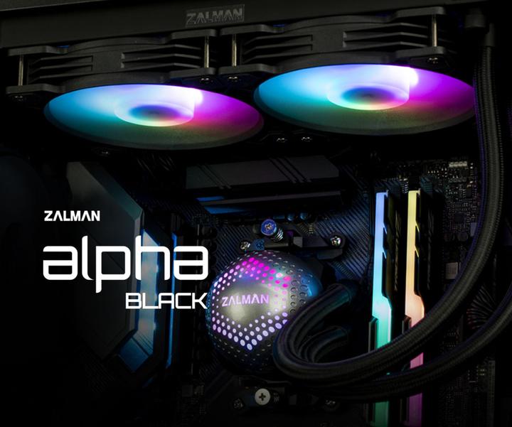 Actual product image Zalman ALPHA24 White CPU Liquid Cooler 240mm Radiator 2 x 10 mm Fan ARGB pump Dual