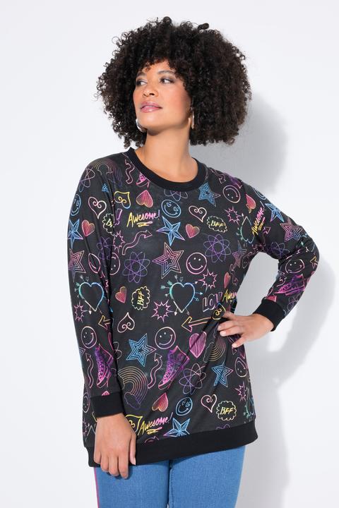 Produktbild Angel of Style Sweatshirt, bequeme Passform, Comic-Muster (52)