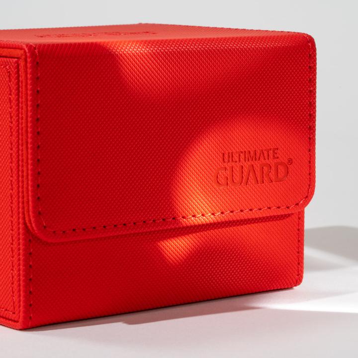 Actual product image Ultimate Guard Card Box XenoSkin Sidewinder Monocolor 80+ Red