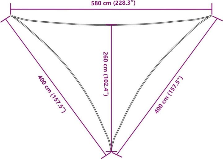 Produktbild vidaXL Sonnensegel (300 x 400 x 500 cm)