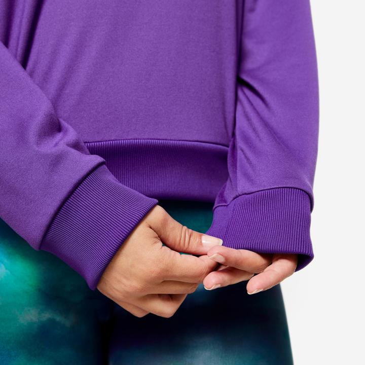 Image du produit Domyos Sweat-shirt femme manches longues col zippé - violet (M)