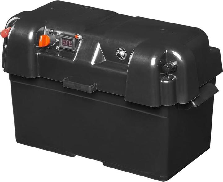 Image du produit ProPlus Boîte à piles 35x18x20cm 2x USB - 1x prise 12V - voltmètre (12 V)