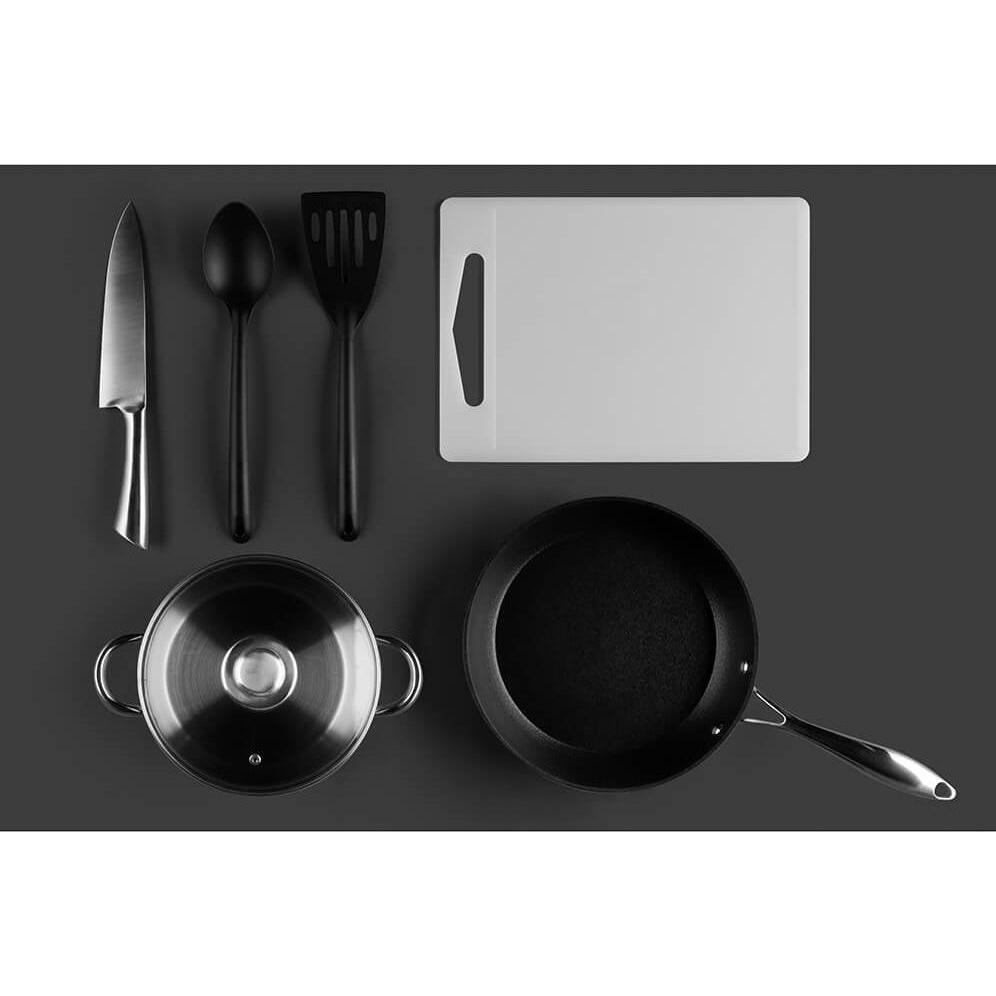 Galicja MAKU Starterset Basic 6tlg, Utensili da cucina, Bianco, Nero, Argento