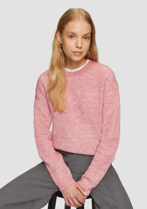 Produktbild S.Oliver Strickpullover Melierter Strickpullover mit überschnittenen Ärmeln (XXL)