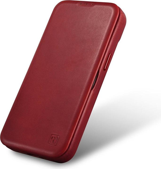 Image du produit iCarer CE Oil Wax Premium Leather Folio Case iPhone 14 Plus Magnetic Flip Leather Folio Case MagSafe (Apple iPhone 14 Plus)