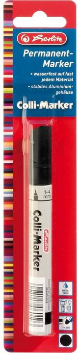 Produktbild Herlitz Permanent-Marker Colli 1-4 mm, 1 Stück, Schwarz (1x)