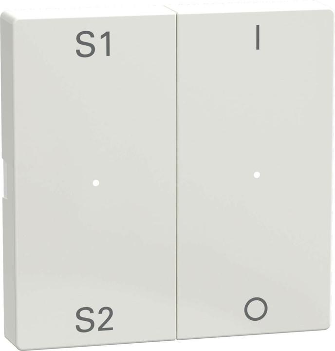 Actual product image Schneider Electric Rockers for push-button module 2gang (scene1/2, 1/0), polar white glossy, System M
