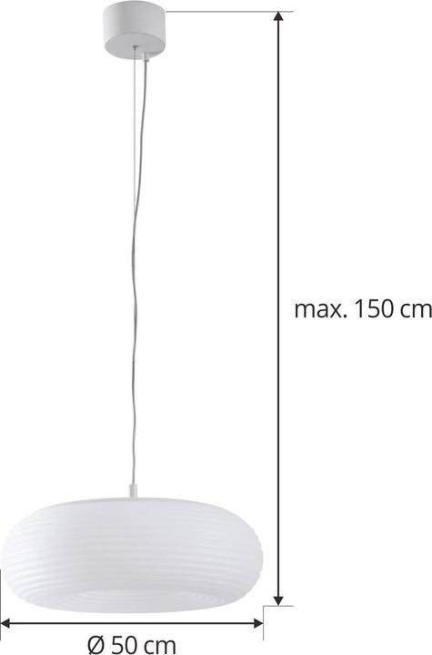 Produktbild Lucande Smart LED-Hängeleuchte Bolti, weiss, RGBW, CCT, Tuya (5100 lm)