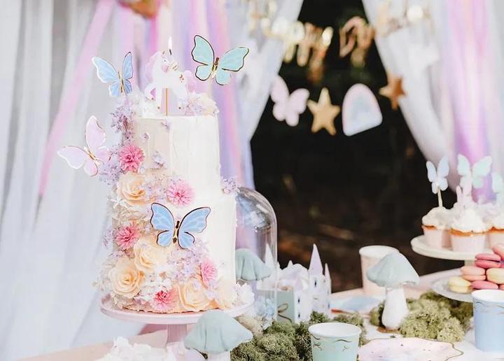 Actual product image Partydeco Cake toppers - Papillons (9 pcs.)